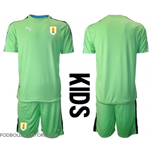 Uruguay Målmand Hjemmebanesæt Børn VM 2022 Kortærmet (+ Korte bukser)